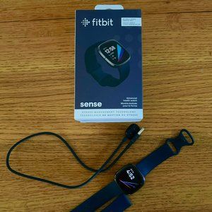 Fitbit Sense Advanced Smartwatch, Carbon/Graphite, One Size (S & L Bands Include